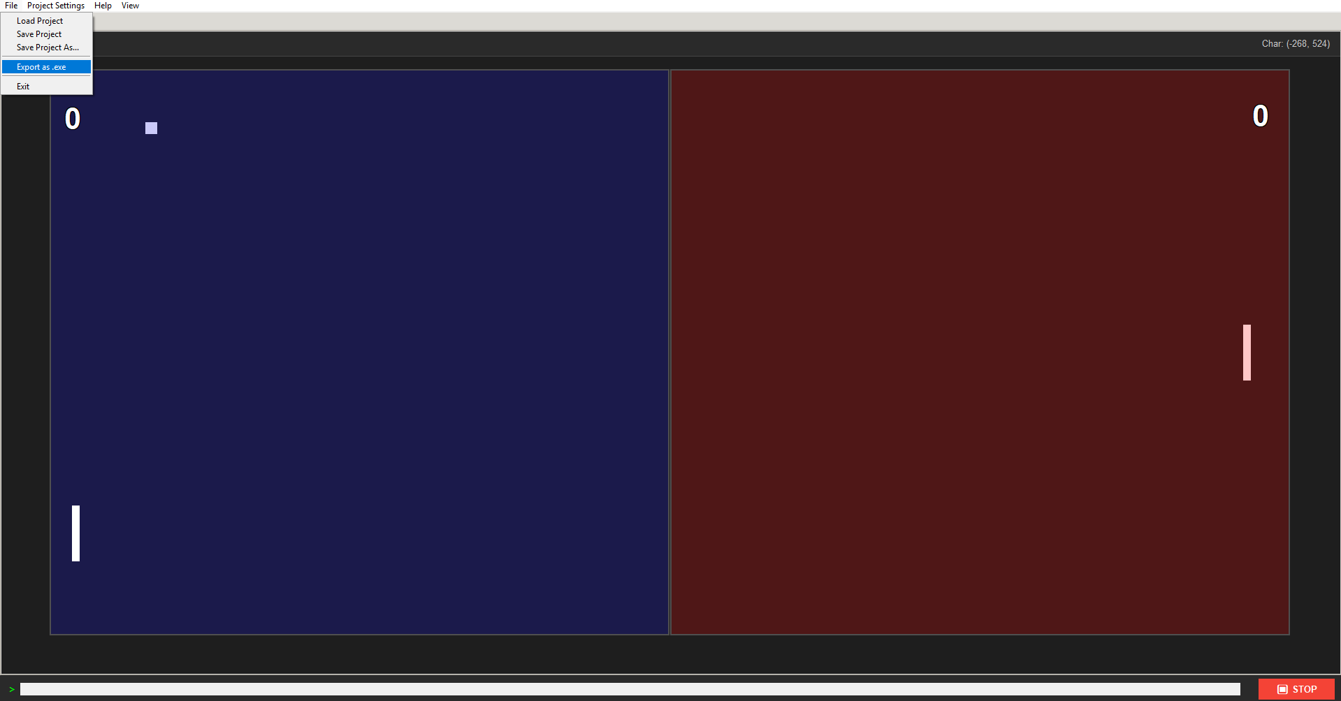 Game engine running mode