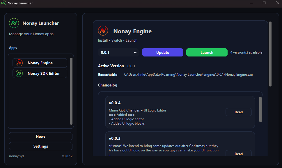 Nonay Launcher showcase